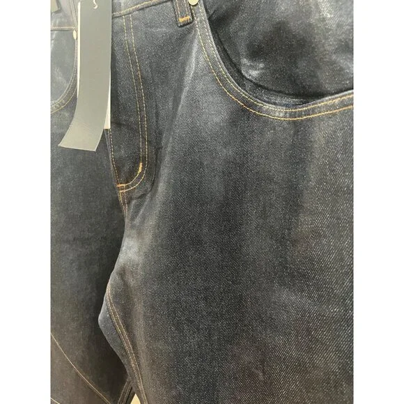 EB DENIM Revolve Bowie Coated Mid-Rise Wide Leg Jeans Size 30 Y2K